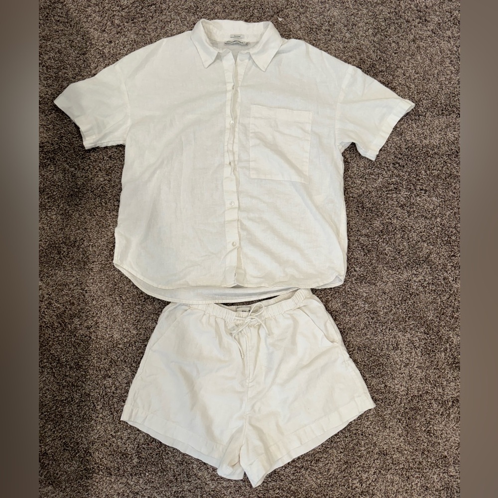 Abercrombie white linen set